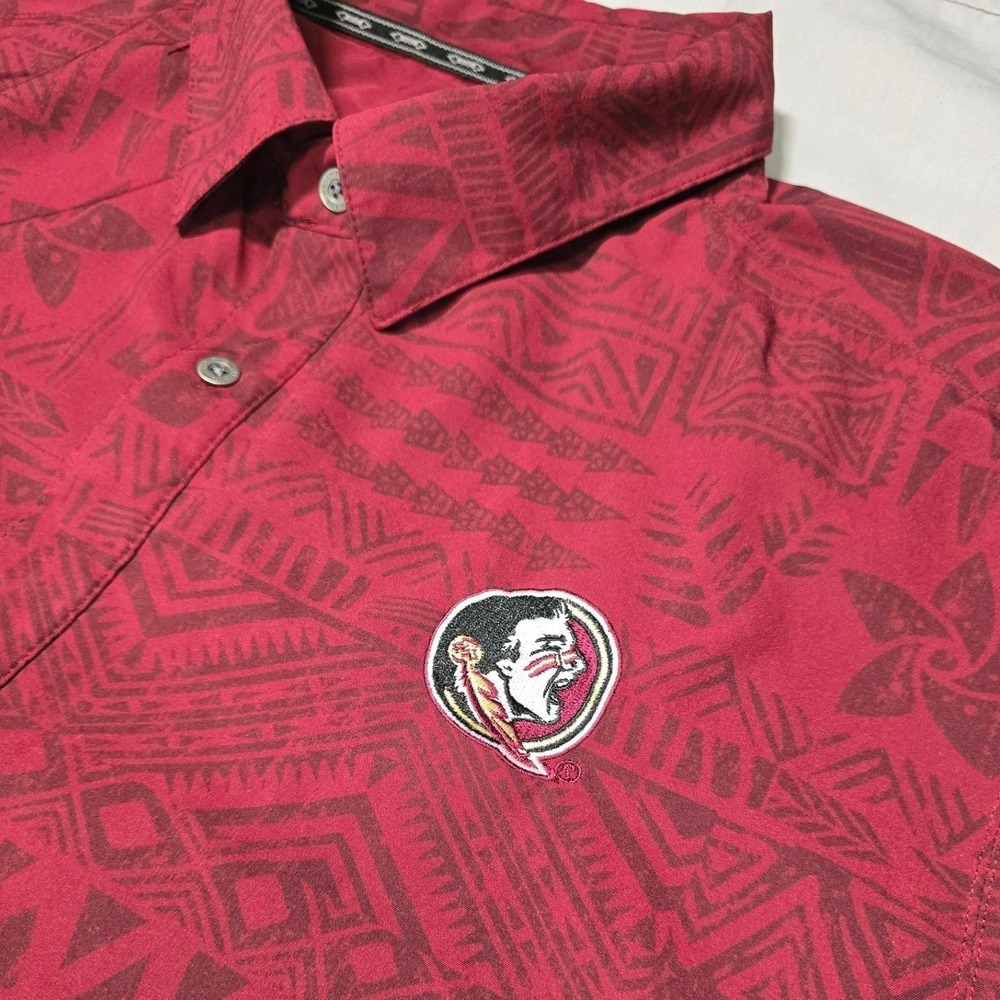 Chiliwear Florida State Seminoles Button Up Shirt Red Tribal XL FSU - Picture 6 of 10